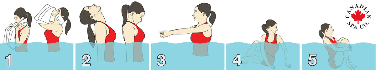 Aquatic Yoga exercises in your hot tub