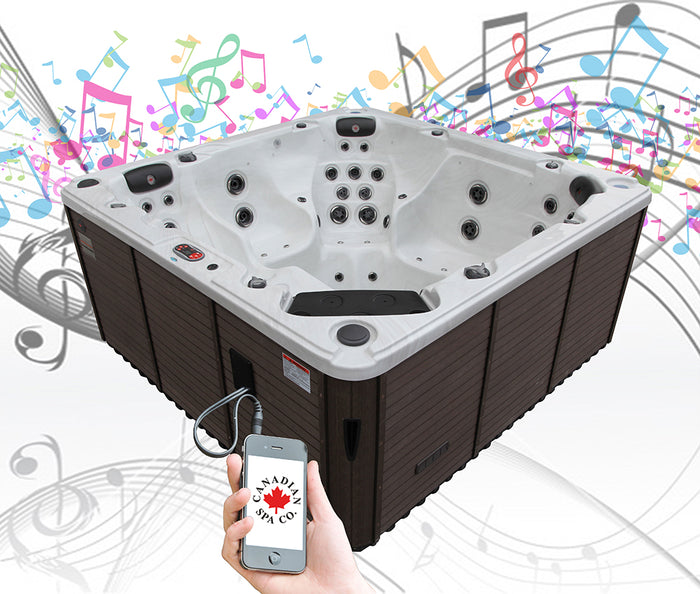 Acrylic hot tub with MP3 player