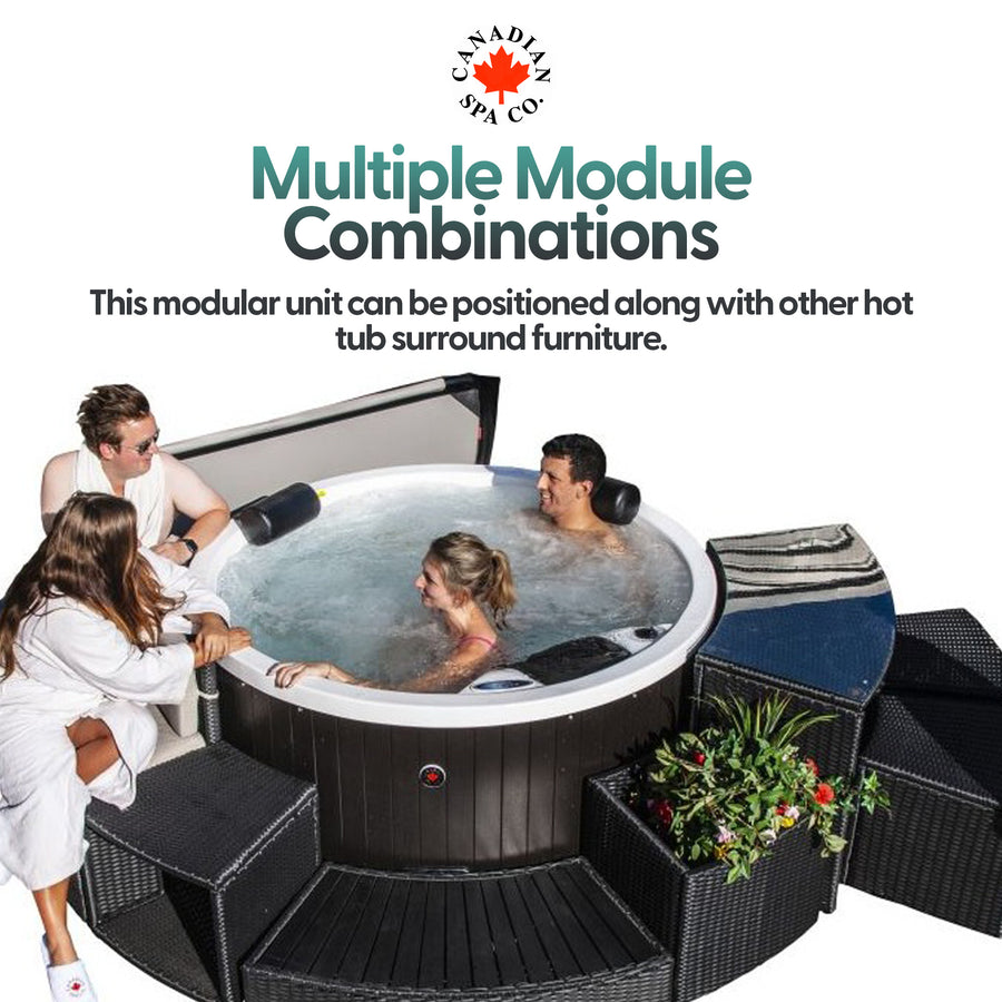 Round Spa Surround Furniture: 5 Piece Set