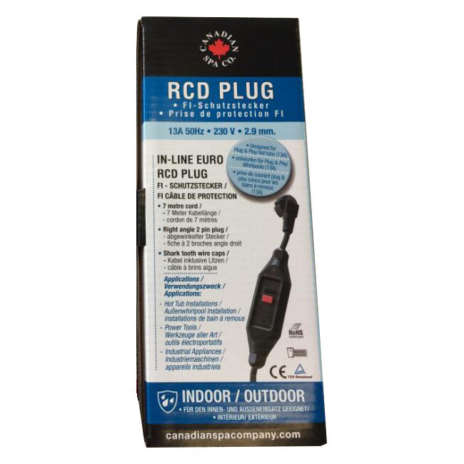 RCD In-Line With EU Plug 7m Cable