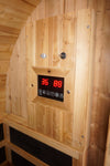 Outdoor Oval Barrel Sauna Combination Infrared/ traditional 1842/72" x1200/48" x 1945mm x 77"