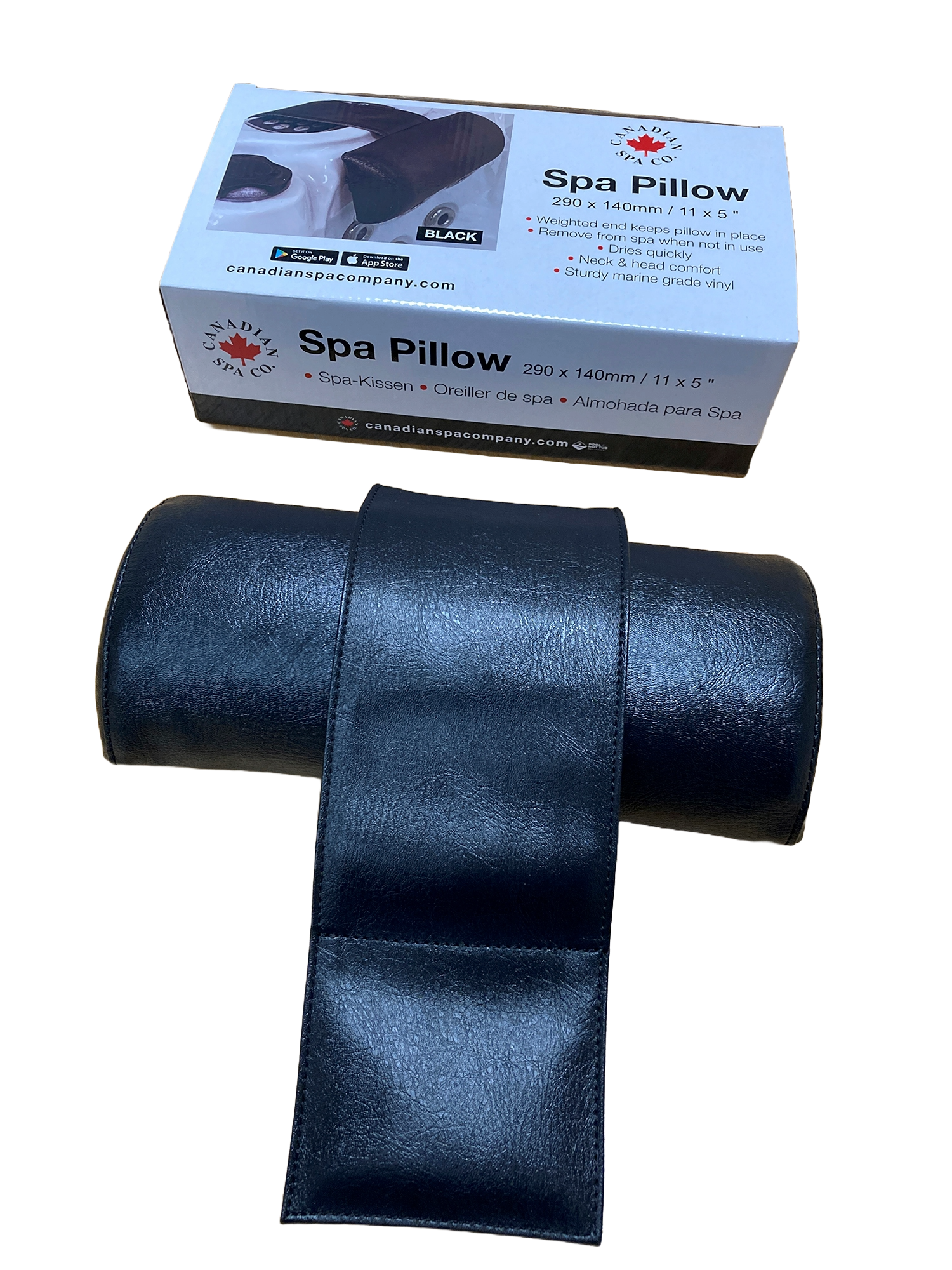 Weighted Spa Headrest / Pillow - works with both portable and acrylic spas