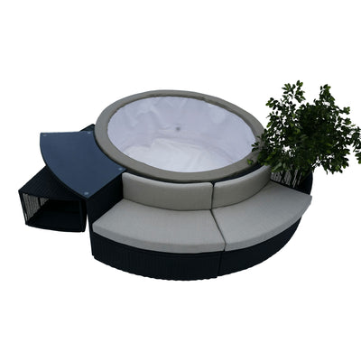 Canadian Spa Company_ KF-10001_Love Seat_Round Spa Surround Furniture_Round Surround Furniture_Hot Tub