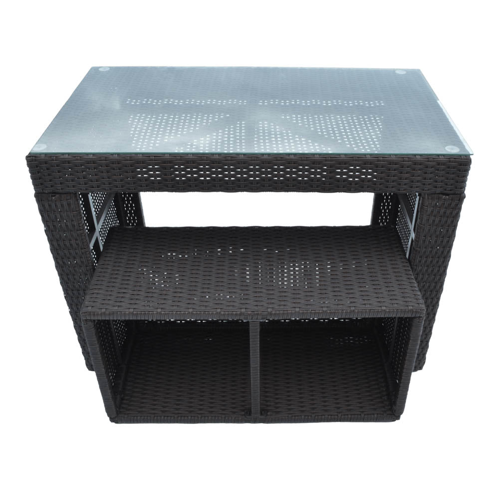 Canadian Spa Company_KF-10035_Straight Bar & Stool_Square Surround Furniture_Hot Tubs