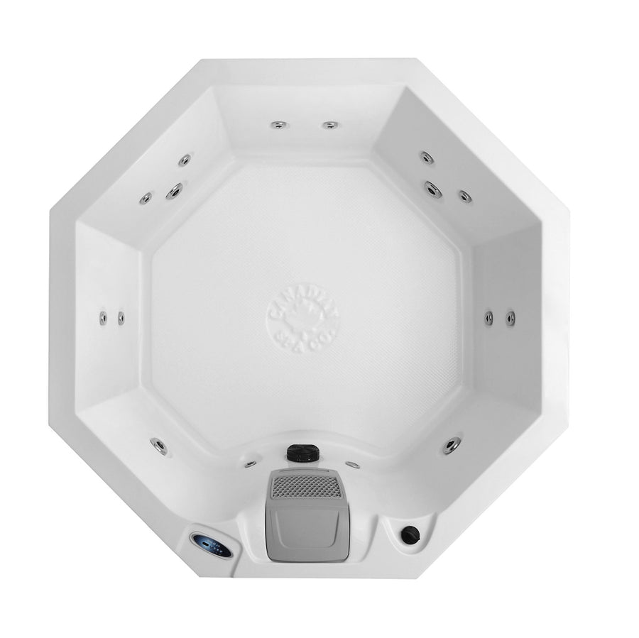 Canadian Spa Company_KH-10095_Muskoka_Octagonal_Plug_&_Play_4-Person_14-Jet Hot Tub_Blackout Insulation_UV Light Water Care_Patio Spas