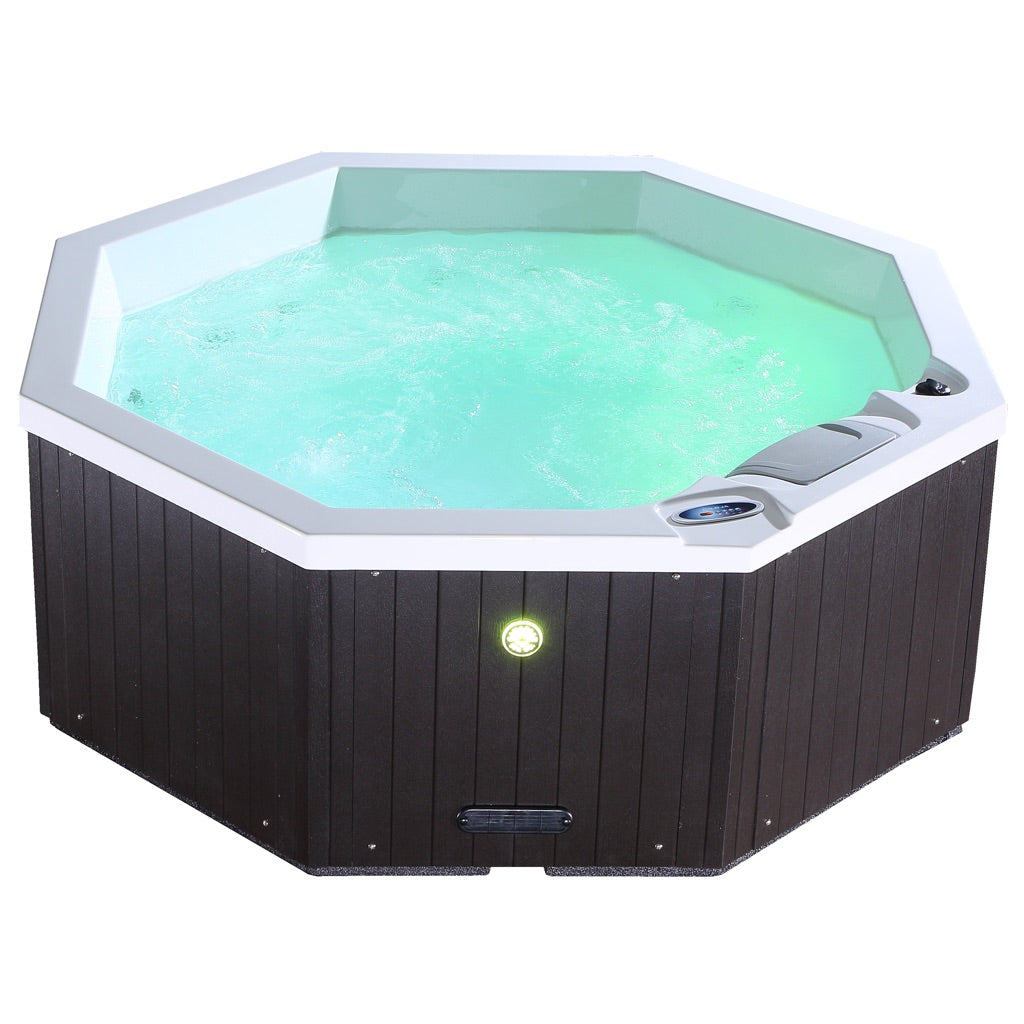 Canadian Spa Company_KH-10095_Muskoka_Octagonal_Plug_&_Play_4-Person_14-Jet Hot Tub_Blackout Insulation_UV Light Water Care_Patio Spas