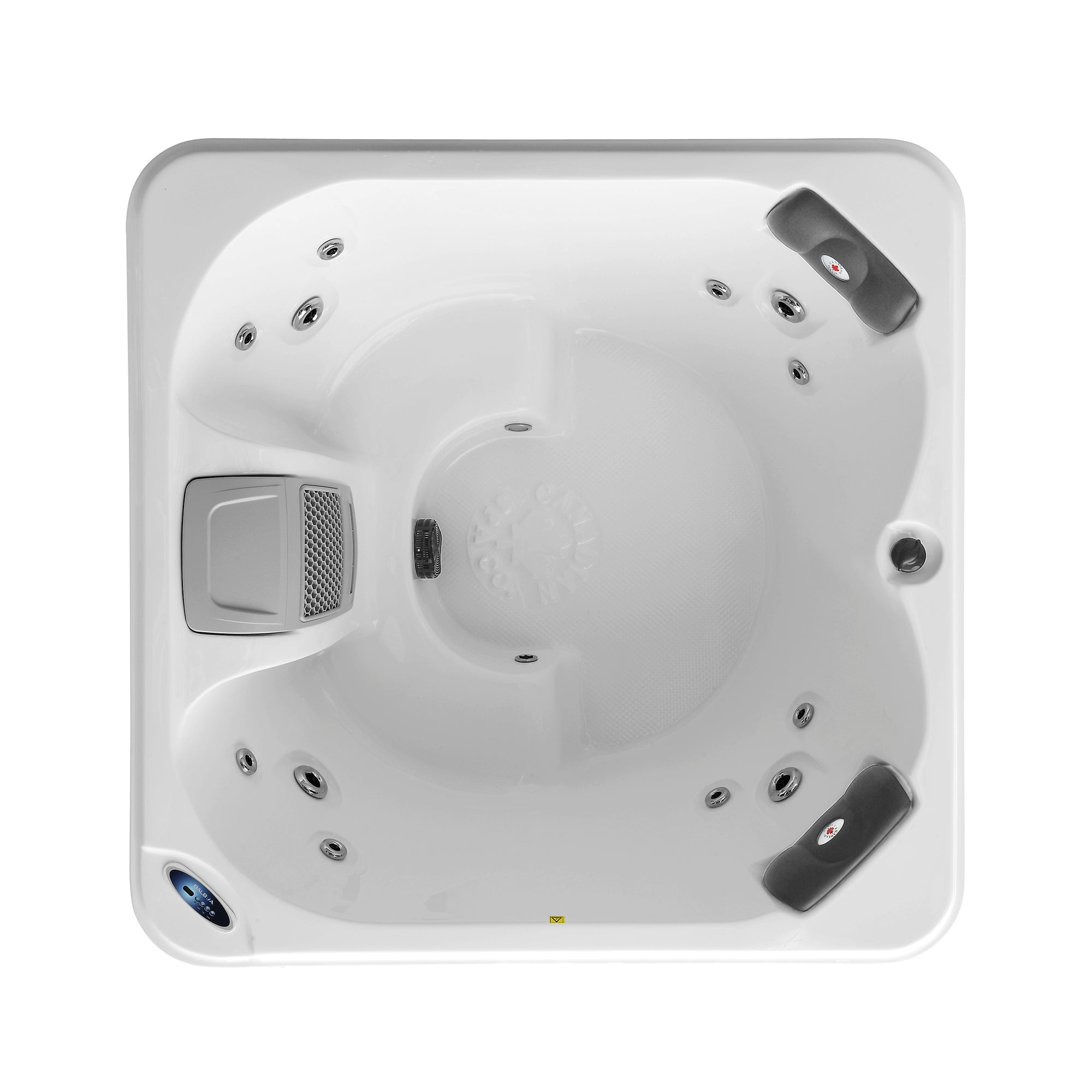 Canadian Spa Company_KH-10079_Saskatoon_Square_Plug_&_Play_4-Person_12-Jet Hot Tub_Blackout Insulation_UV Light Water Care_Patio Spas