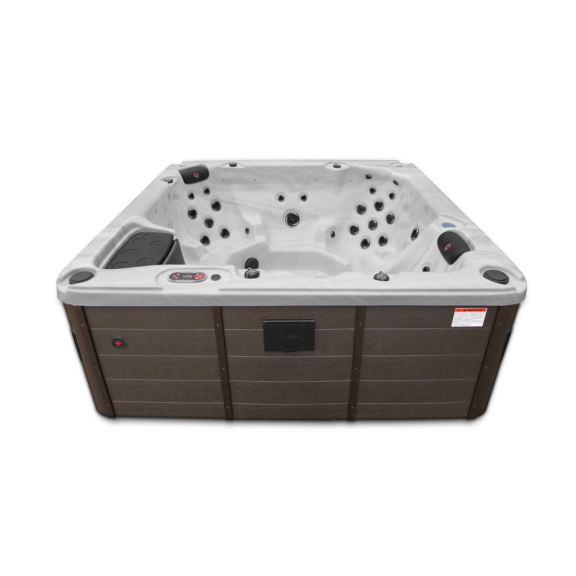 Canadian Spa Company_KH-10030_Thunder Bay_Square_6-Person_44 -Jet Hot Tub_Blackout Insulation_UV Light Water Care_Lounger