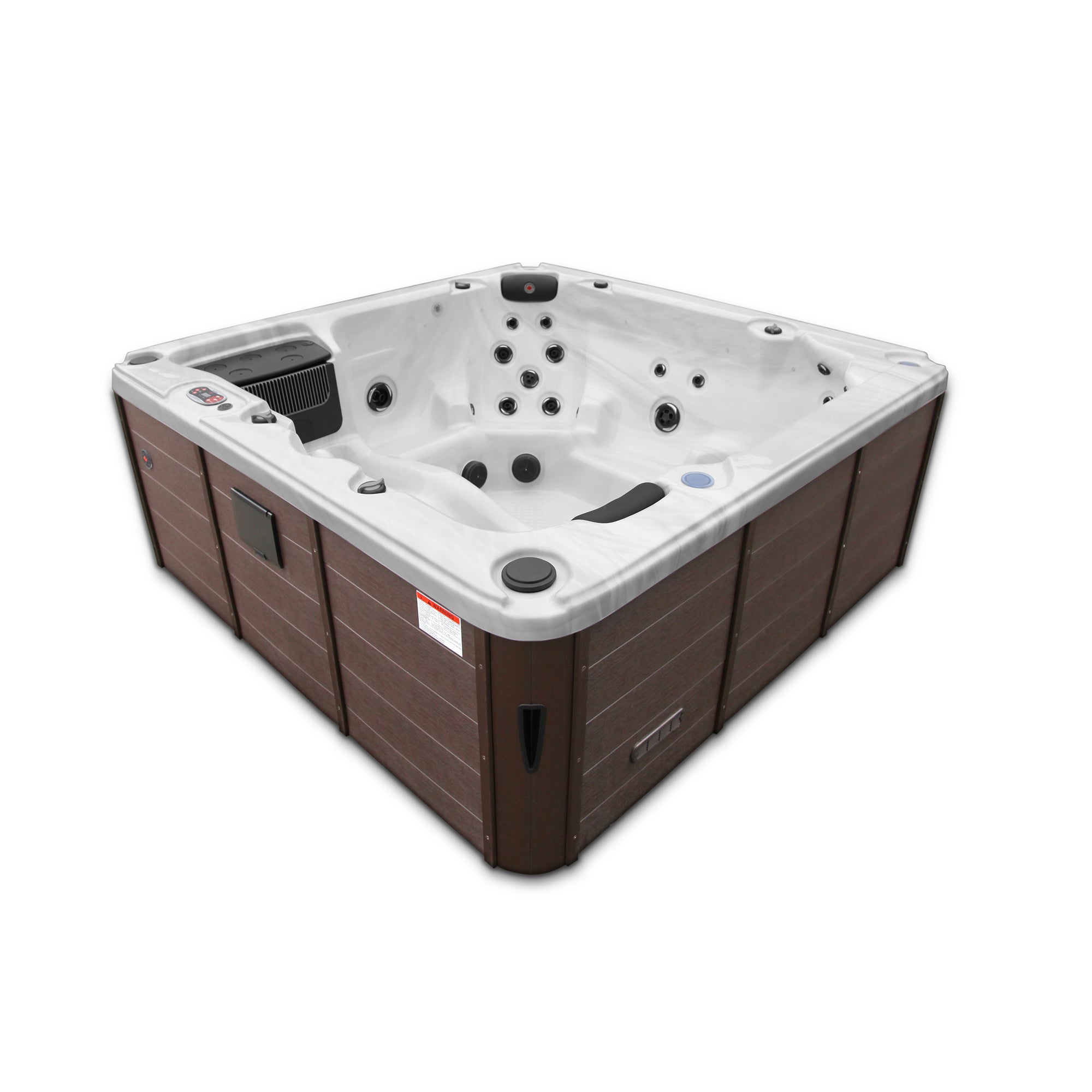 Canadian Spa Company_KH-10030_Thunder Bay_Square_6-Person_44 -Jet Hot Tub_Blackout Insulation_UV Light Water Care_Lounger