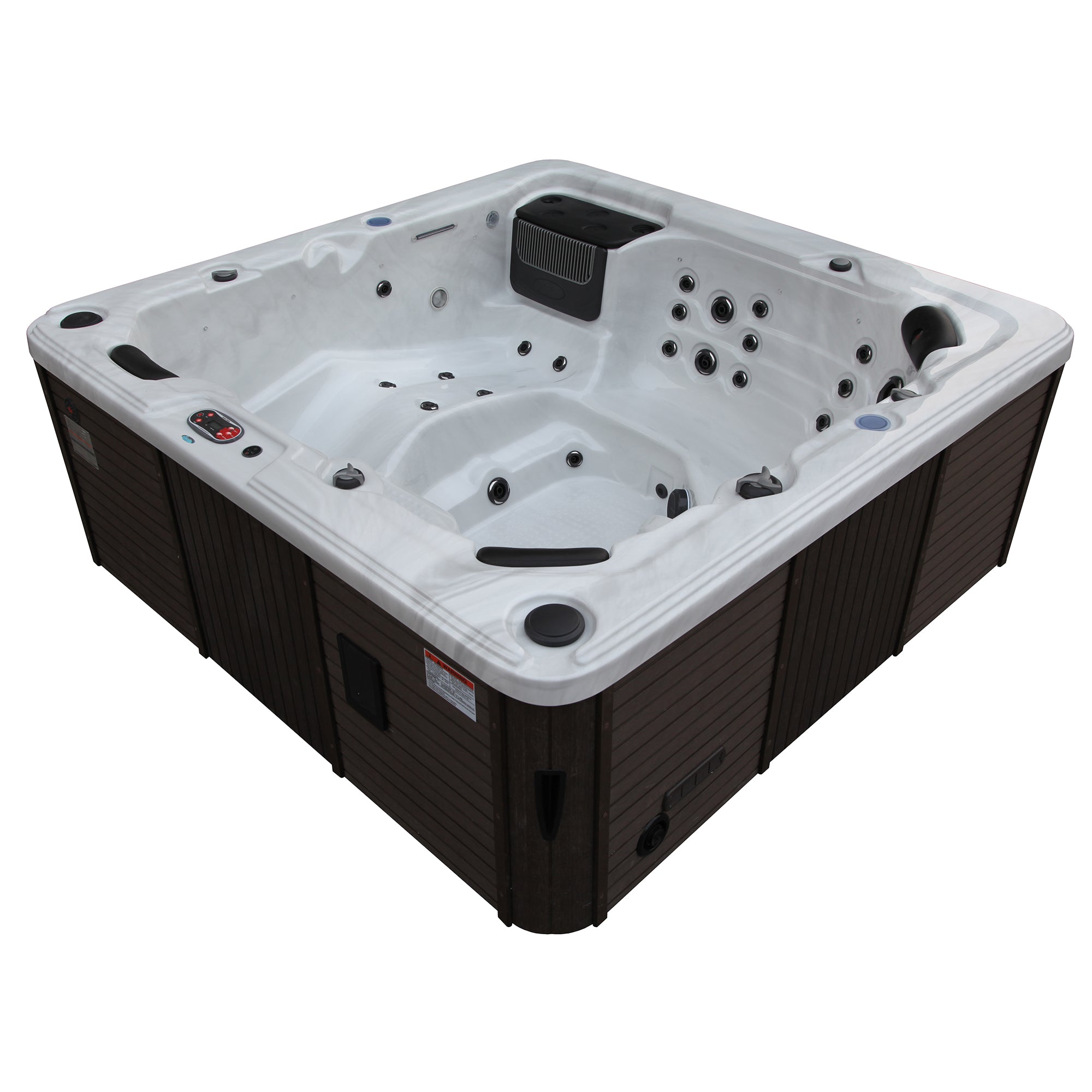 Canadian Spa Company_KH-10047_Toronto_SE_Square_6-Person_44 -Jet Hot Tub_Blackout Insulation_UV Light Water Care_Lounger