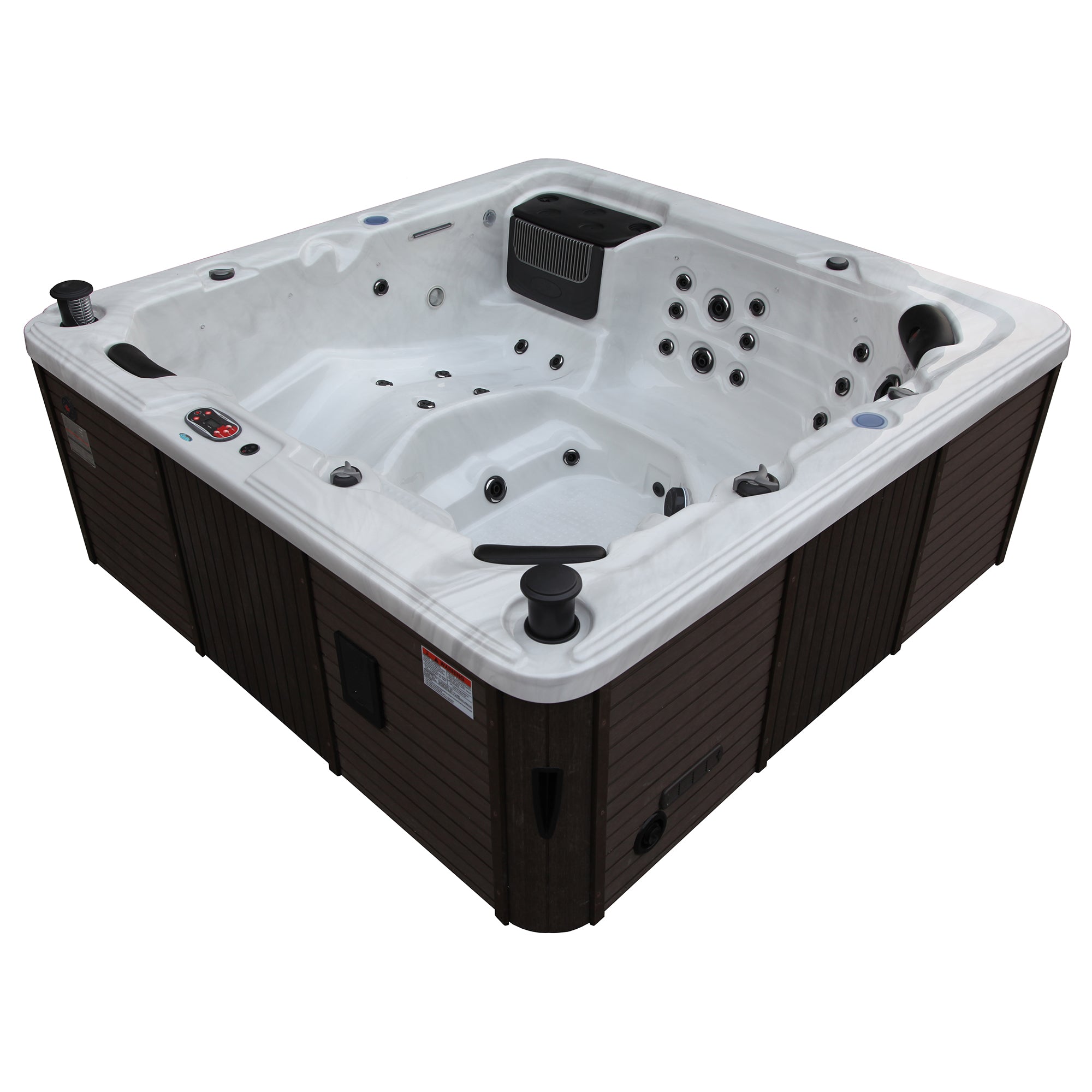 Canadian Spa Company_KH-10047_Toronto_SE_Square_6-Person_44 -Jet Hot Tub_Blackout Insulation_UV Light Water Care_Lounger