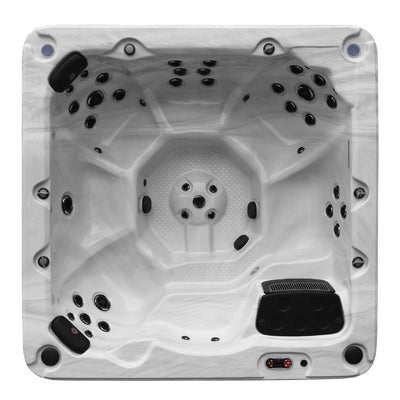 Canadian Spa Company_KH-10025_Victoria_Square_6-Person_44 -Jet Hot Tub_Blackout Insulation_UV Light Water Care_Lounger