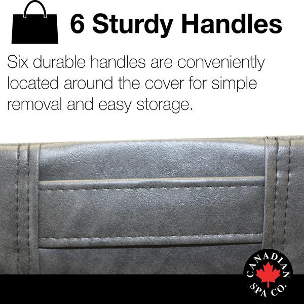 Canadian Spa Company_5”/3” Thick Tapered Spa Covers - Square 78” to 92”_8 locking straps_5” deep skirt_Drainage grommets_6 mil vapour barrier_Full steam seal_ Metal channel_Hot Tubs